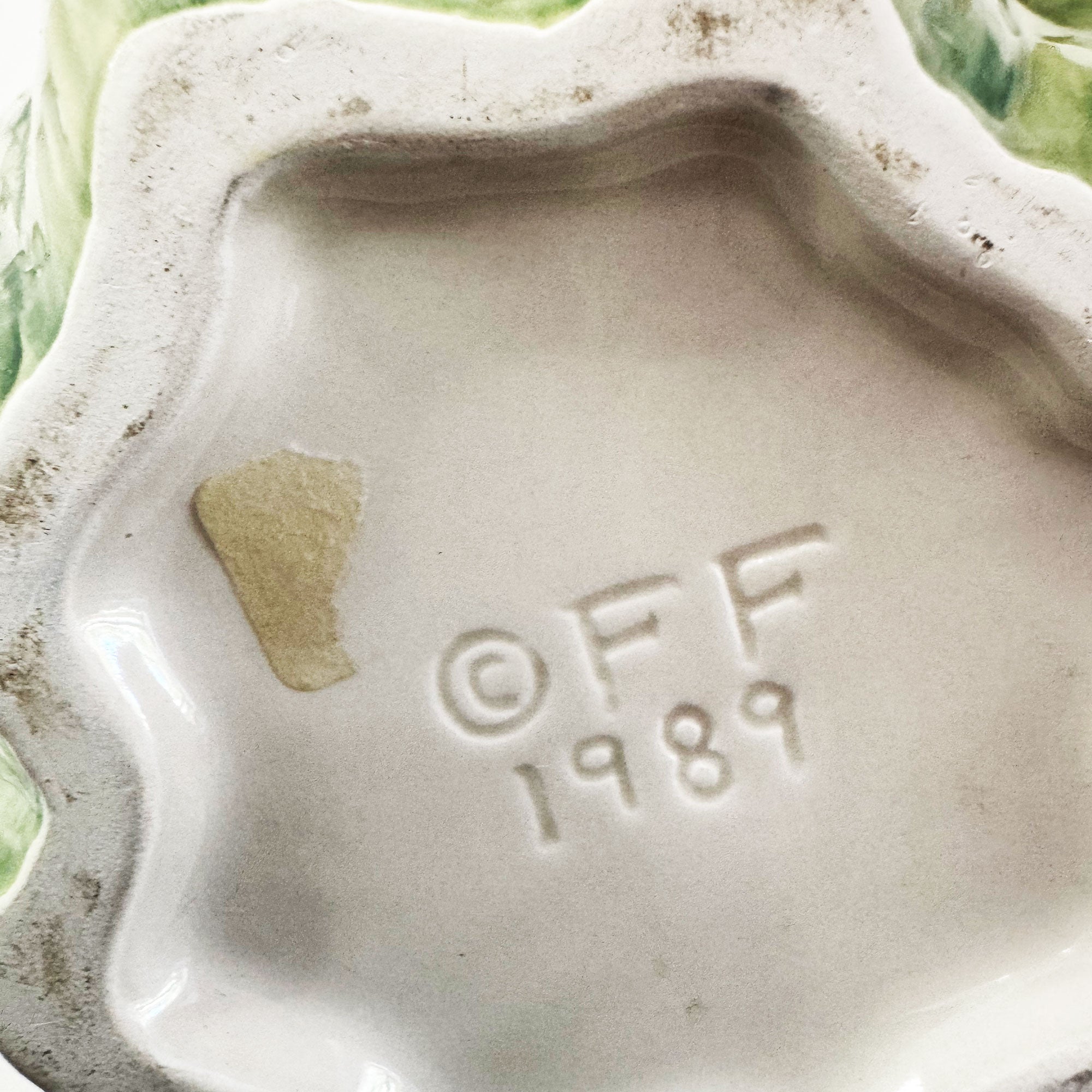 Fitz and Floyd Cauliflower Majolica Style Tea Set, 1983