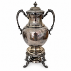 Antique Silver-Plated Copper Tea and Coffee Set, Eight-Piece, 1920