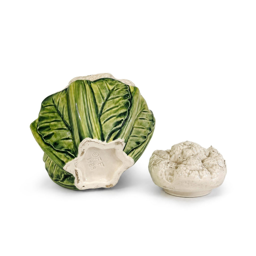 Fitz and Floyd Vintage Ceramic Serving Set, Cauliflower Motif, 1989 — image 9