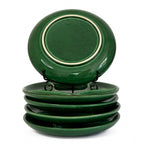 Set of Six Zahner Keramik Green Glazed Plates, West Germany, 1960s — image 4