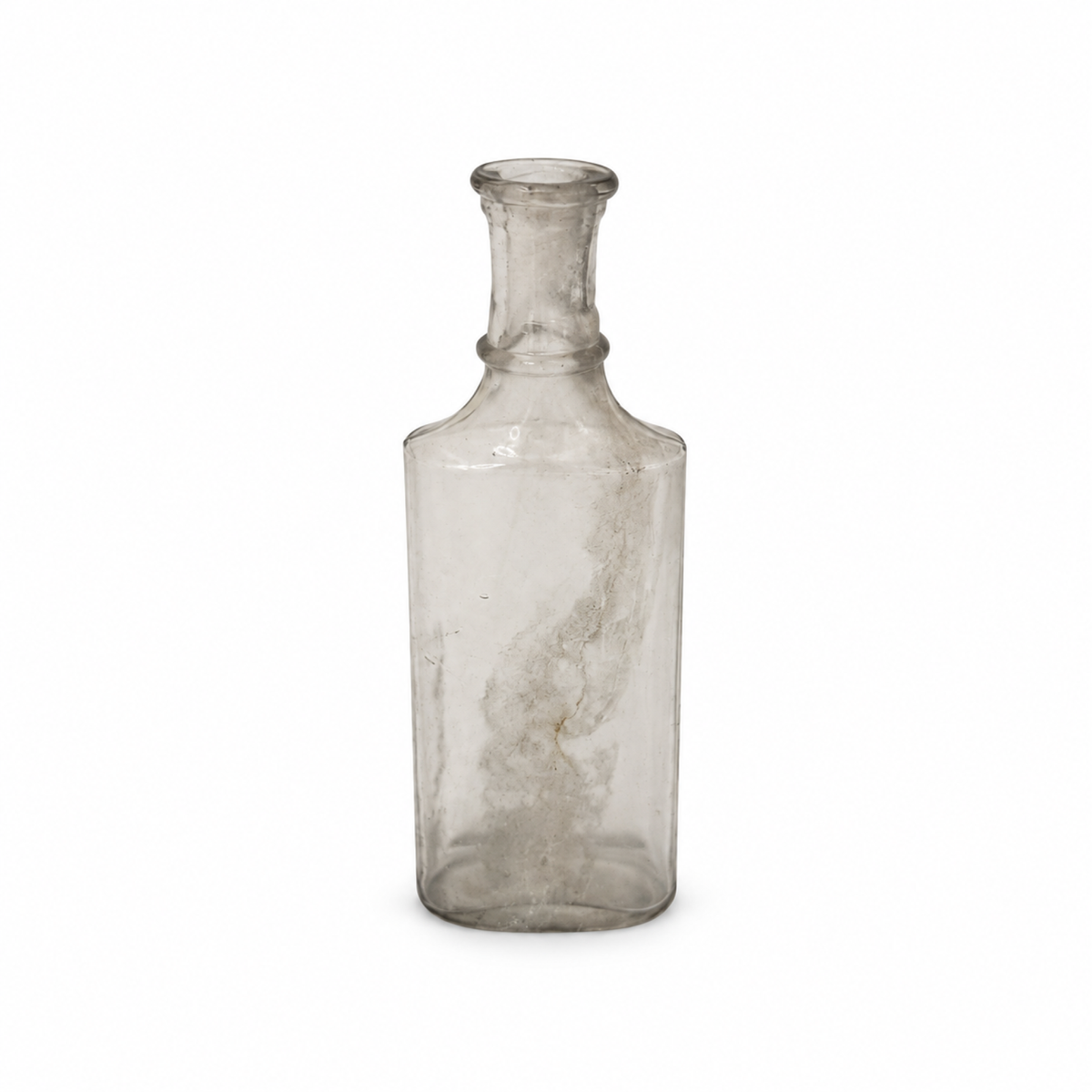 Collection of 24 Early 20th-Century Clear Glass Apothecary and Laboratory Bottles