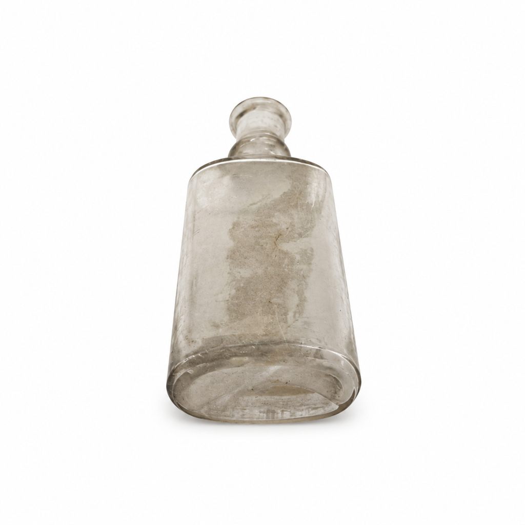 Collection of 24 Early 20th-Century Clear Glass Apothecary and Laboratory Bottles