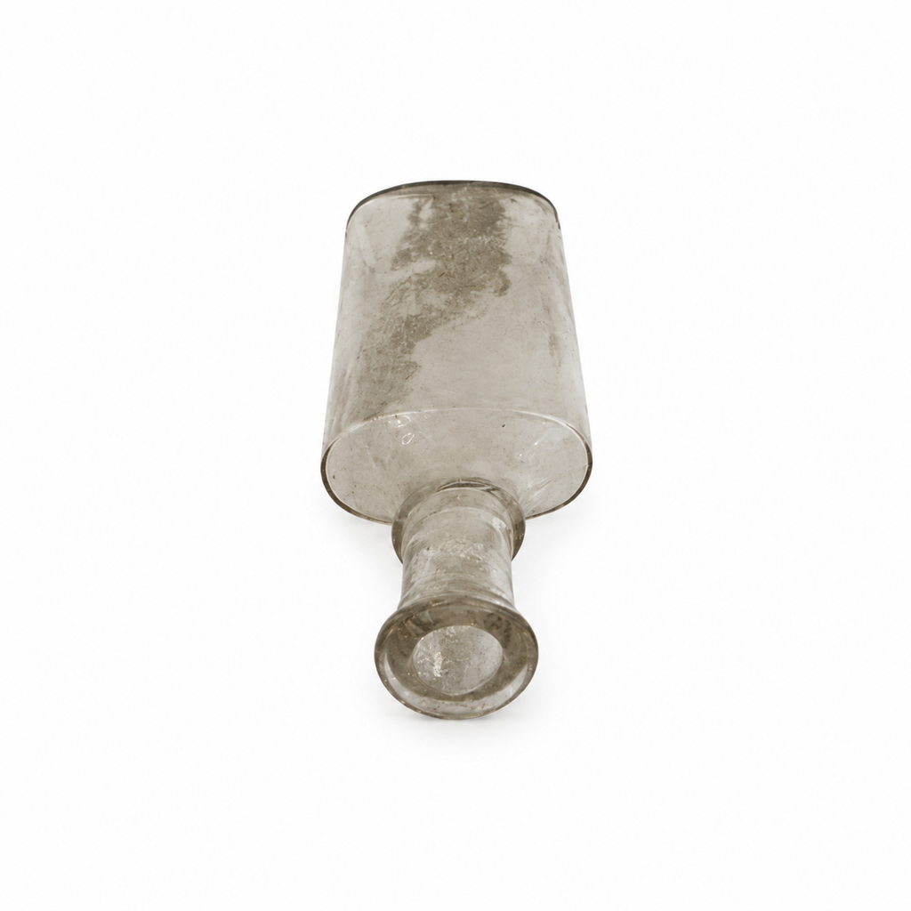 Collection of 24 Early 20th-Century Clear Glass Apothecary and Laboratory Bottles