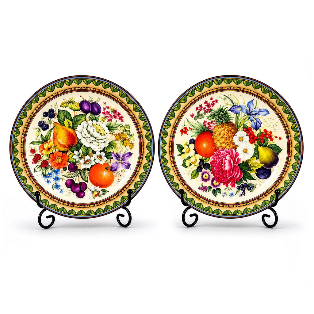 Kaiser Porzellan Dessert Plates, Floral & Fruit Design, Germany, 1970s — image 3