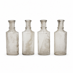 Collection of 24 Early 20th-Century Clear Glass Apothecary and Laboratory Bottles