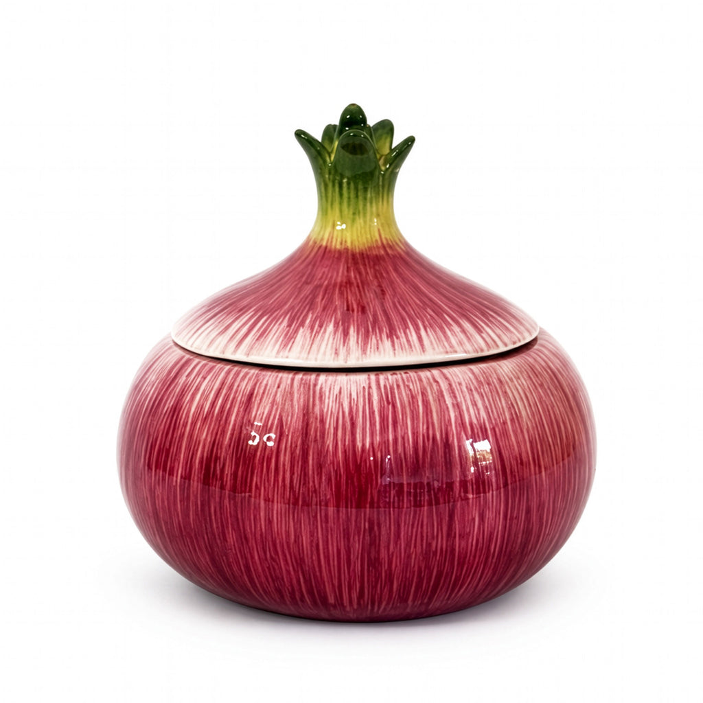 Pair of Fitz and Floyd Essentials Onion Form Covered Ceramic Jars