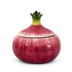 Fitz and Floyd Handcrafted Onion Form Covered Ceramic Jars, Pair — image 3