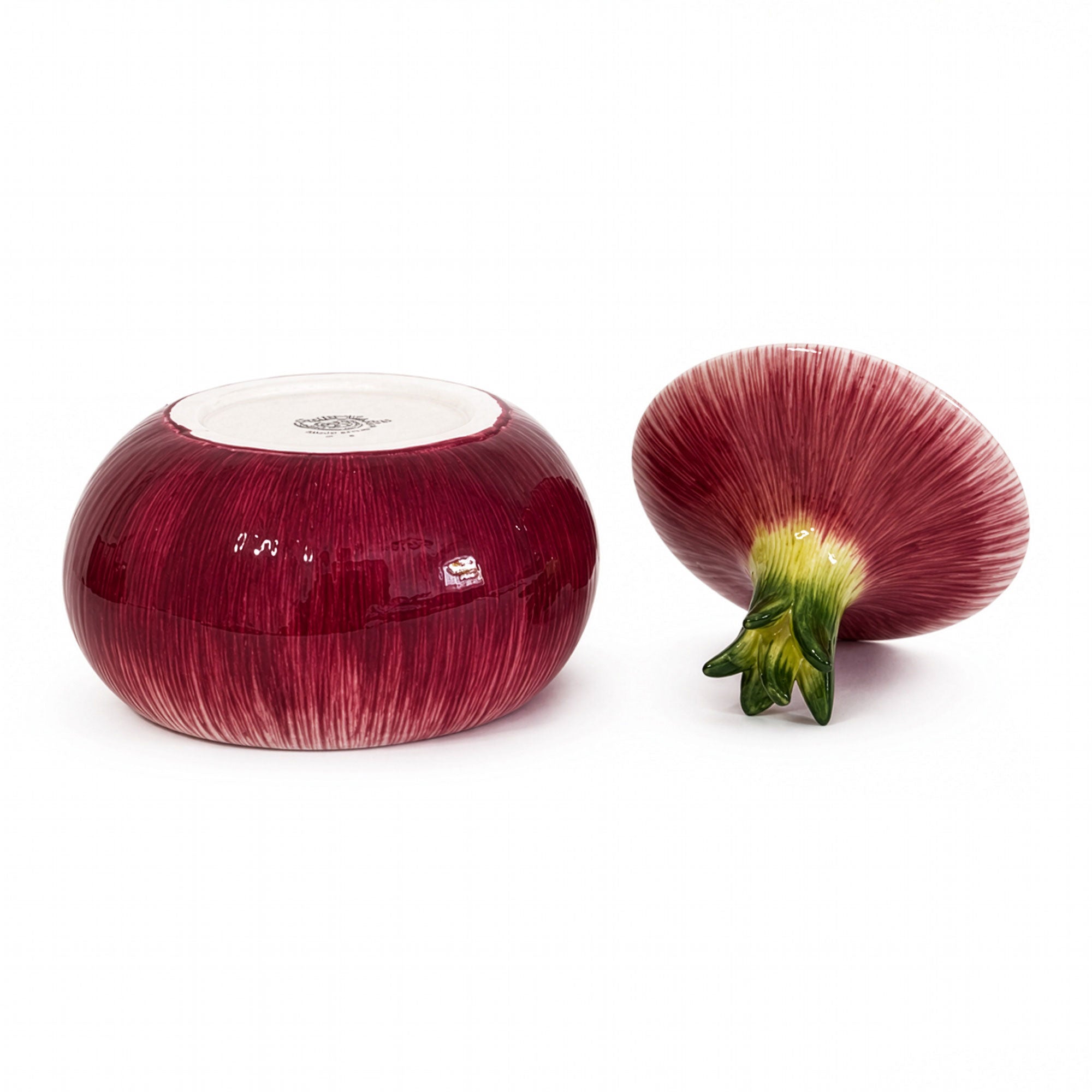 Pair of Fitz and Floyd Essentials Onion Form Covered Ceramic Jars