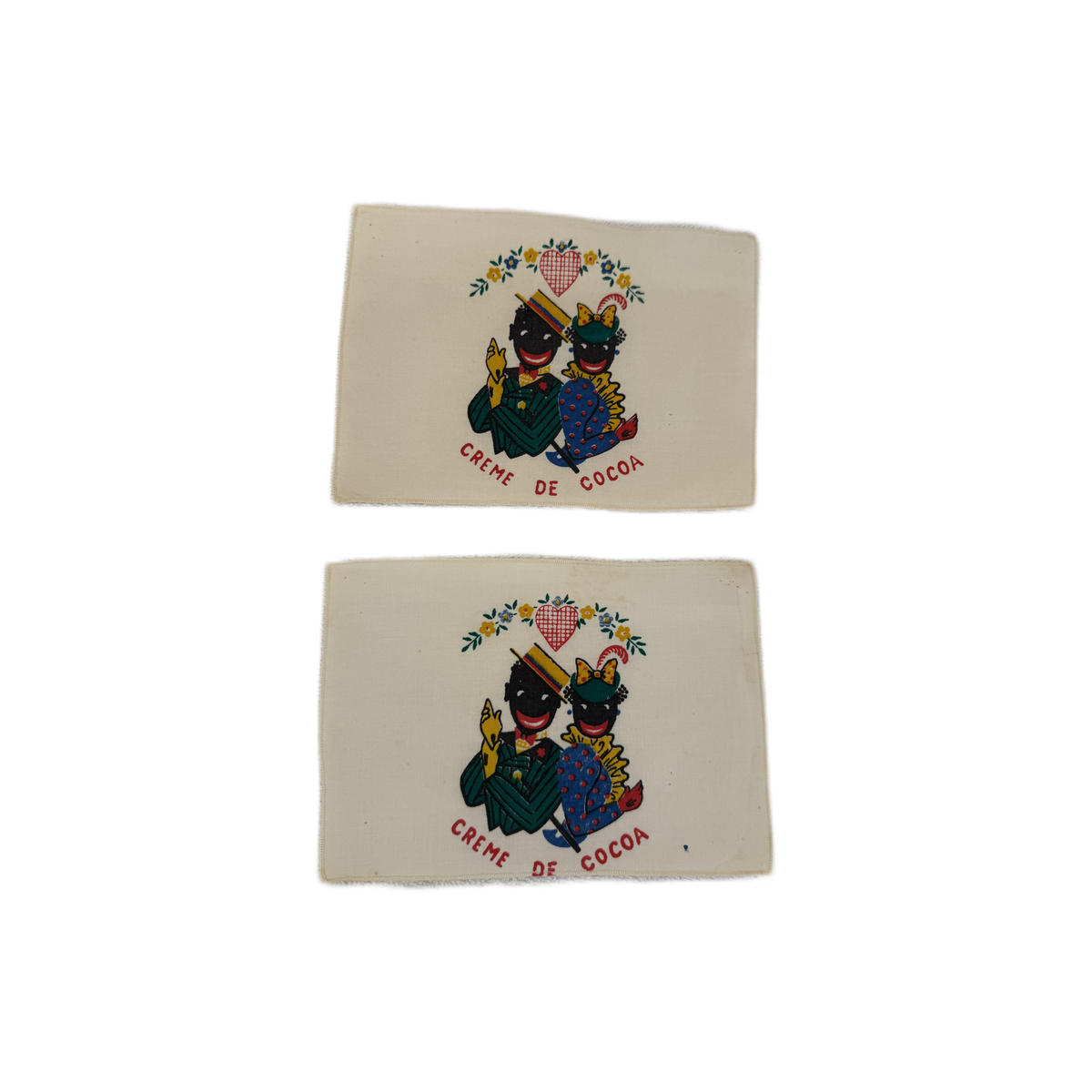 1940 Novelty Cocktail Napkins with Couples, Set of Eight