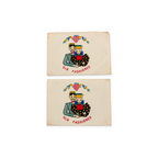 1940 Novelty Cocktail Napkins with Couples, Set of Eight