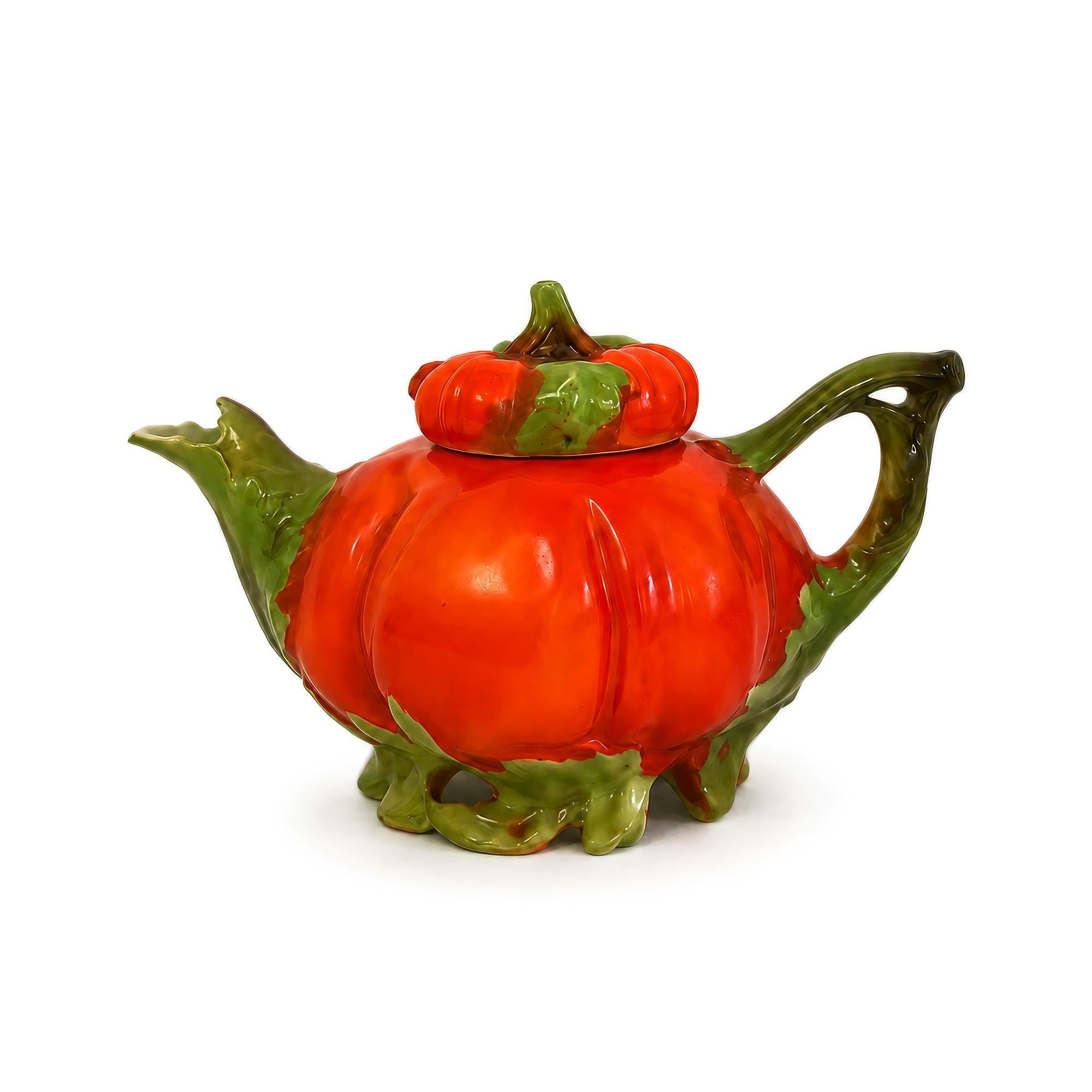 Antique Royal Bayreuth Bavaria Tomato Porcelain Tea Set, Germany, Circa 1900–192 — image 2