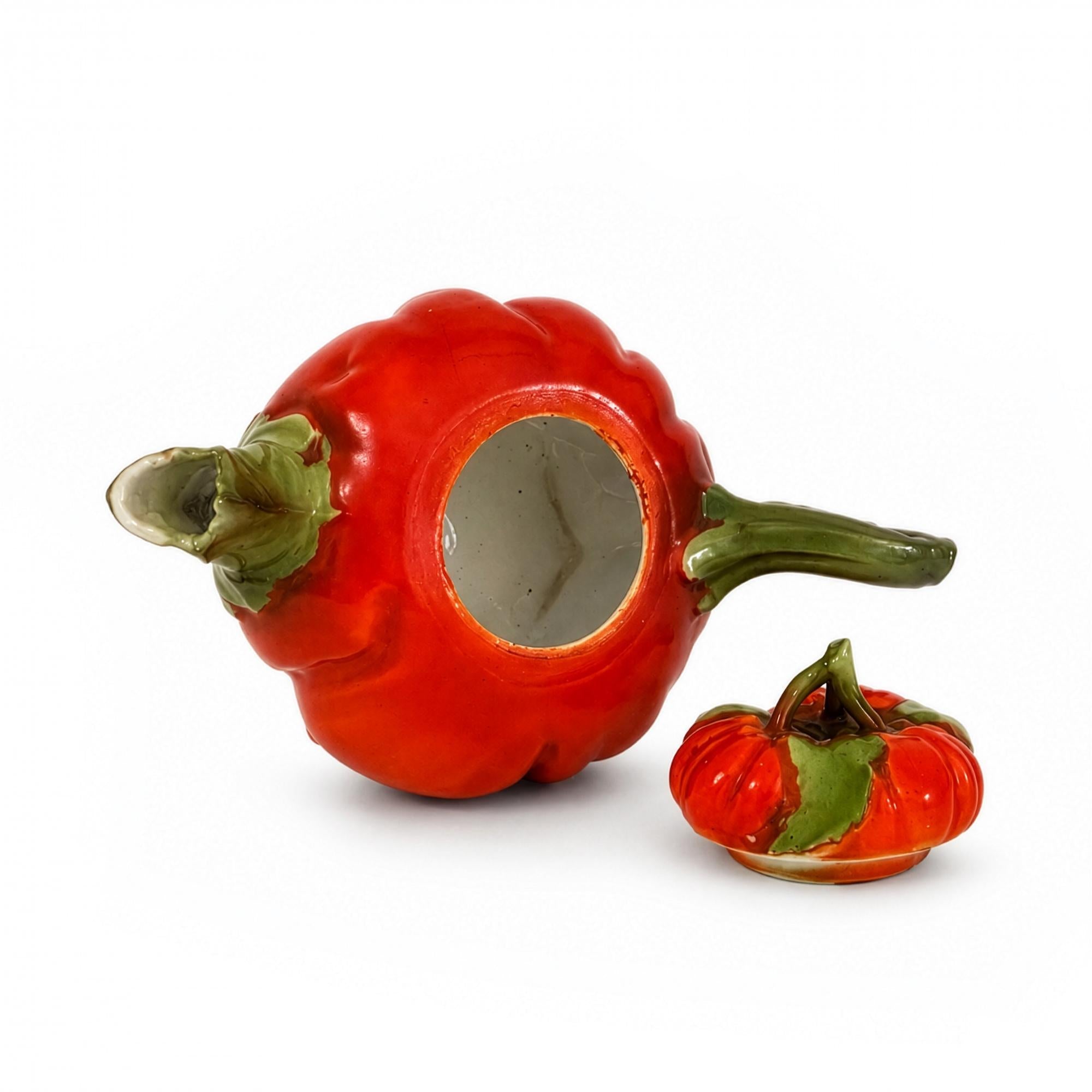 Antique Royal Bayreuth Bavaria Tomato Porcelain Tea Set, Germany, Circa 1900–192 — image 5