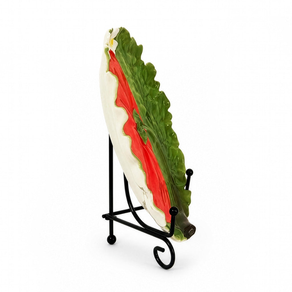 Royal Bayreuth Trompe-l’Oeil Porcelain Plate, 1900 - Tomato & Cabbage — image 5