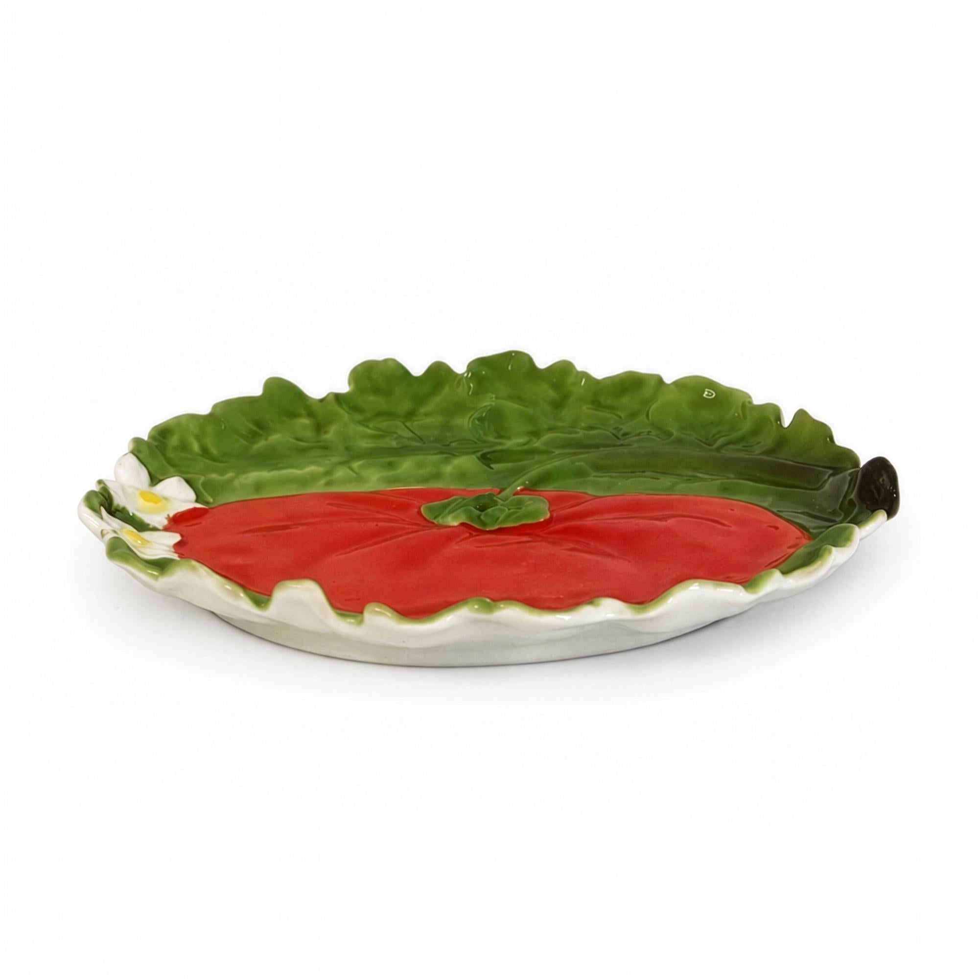Royal Bayreuth Trompe-l’Oeil Porcelain Plate, 1900 - Tomato & Cabbage — image 7
