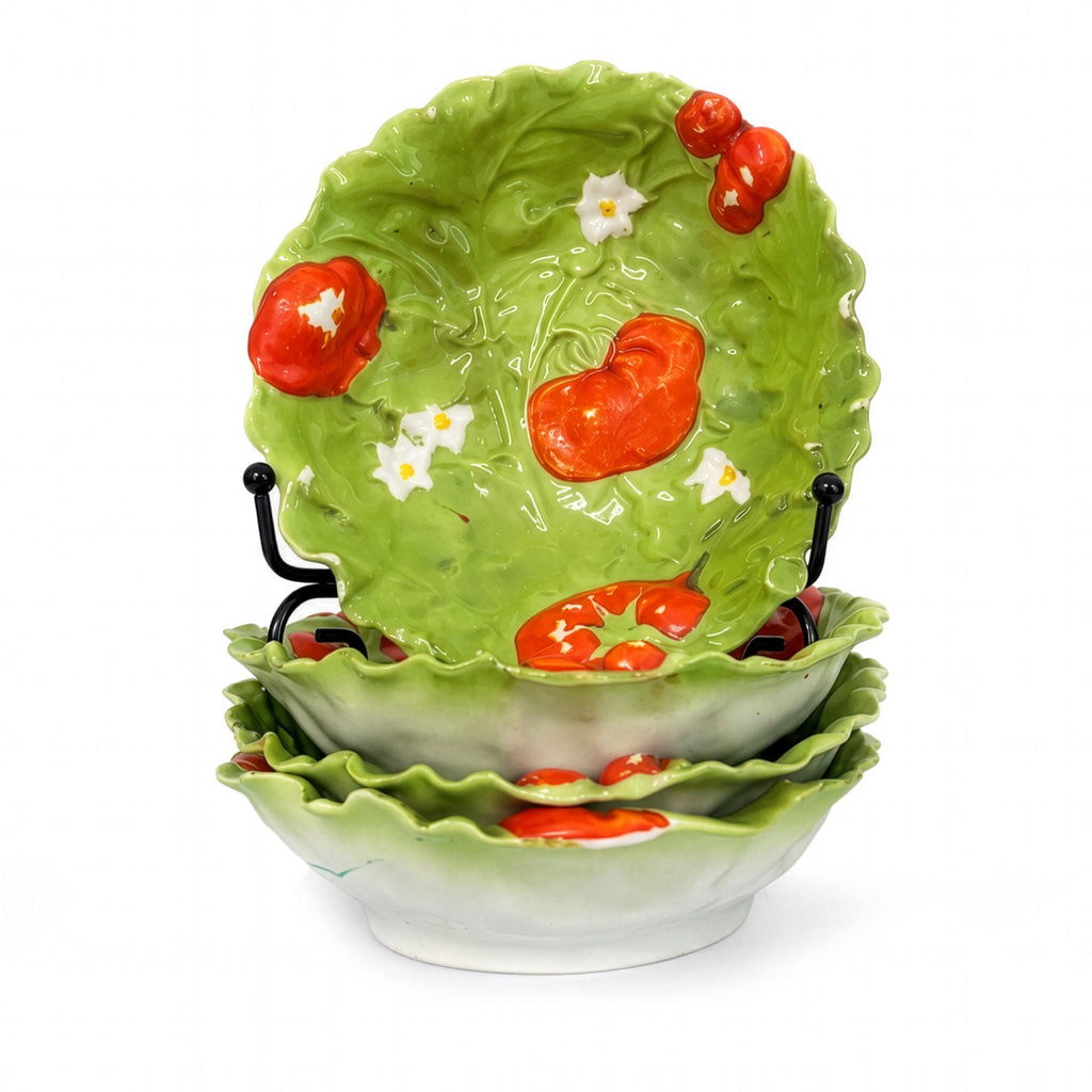 Royal Bayreuth Bavaria Tomato and Cabbage Porcelain Plates, Set of Four — image 2