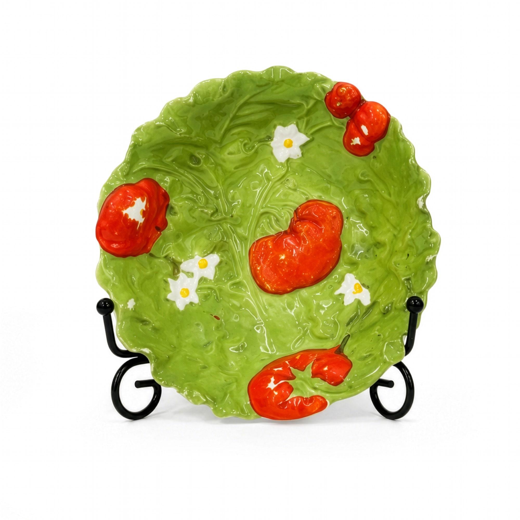 Royal Bayreuth Bavaria Tomato and Cabbage Porcelain Plates, Set of Four — image 3