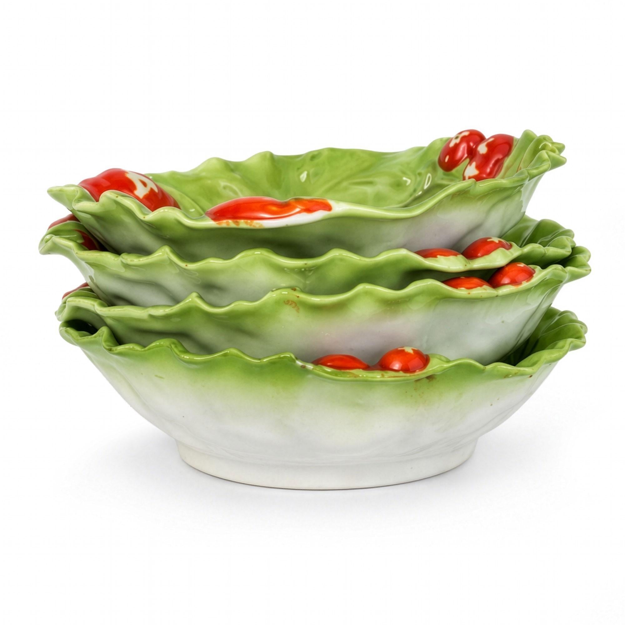 Royal Bayreuth Bavaria Tomato and Cabbage Porcelain Plates, Set of Four — image 6