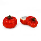 Royal Bayreuth Tomato Form Porcelain Salt Cellars, Bavaria, Circa 1900 — image 3