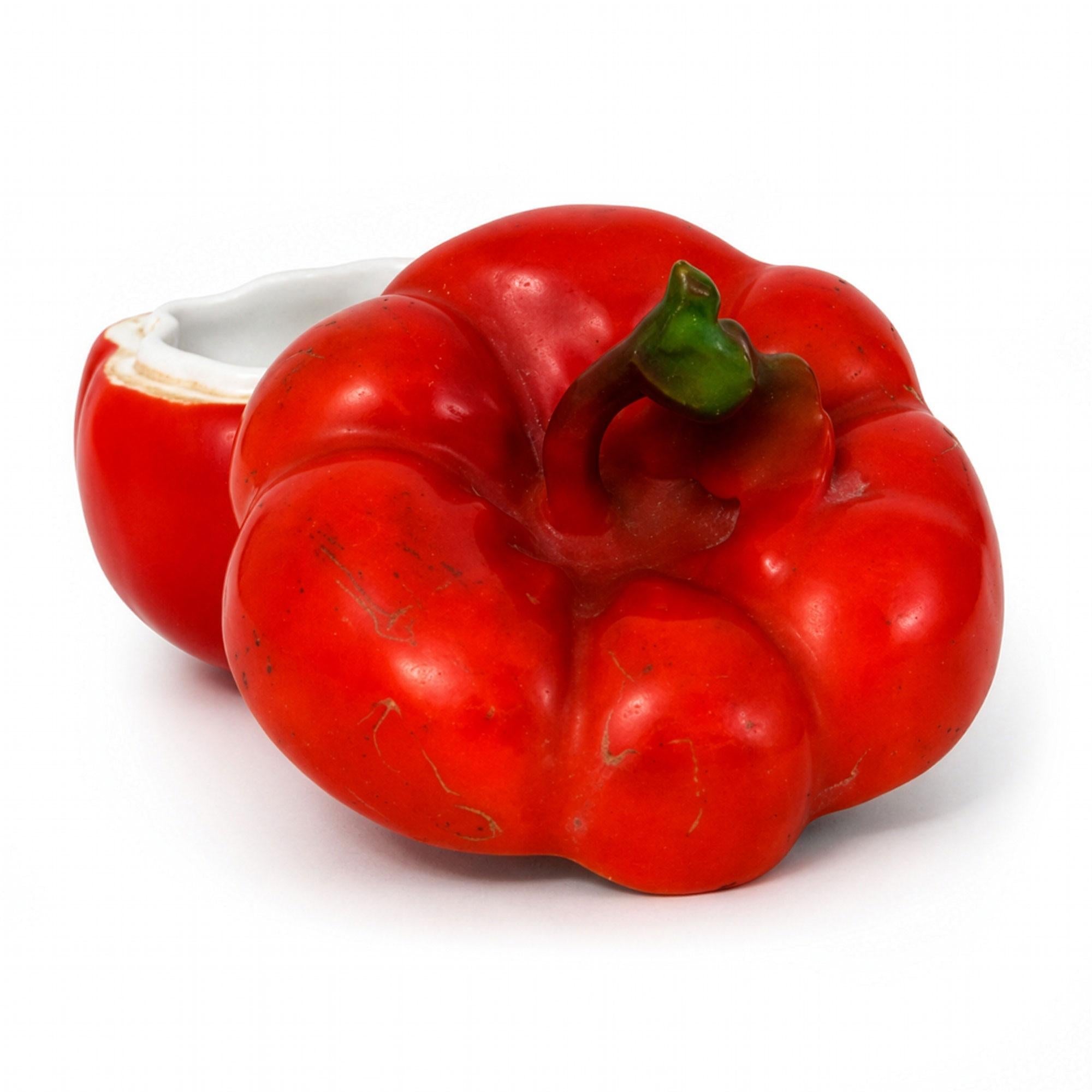 Royal Bayreuth Tomato Form Porcelain Salt Cellars, Bavaria, Circa 1900 — image 10