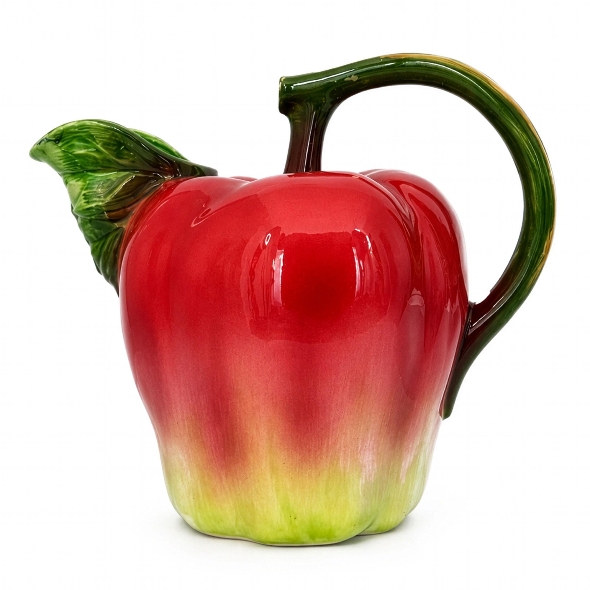 Vintage Haldon Group Hand-Painted Ceramic Apple Pitcher — image 2