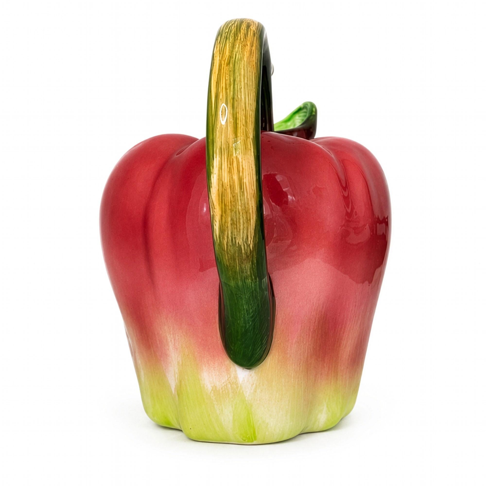 Vintage Haldon Group Hand-Painted Ceramic Apple Pitcher — image 5