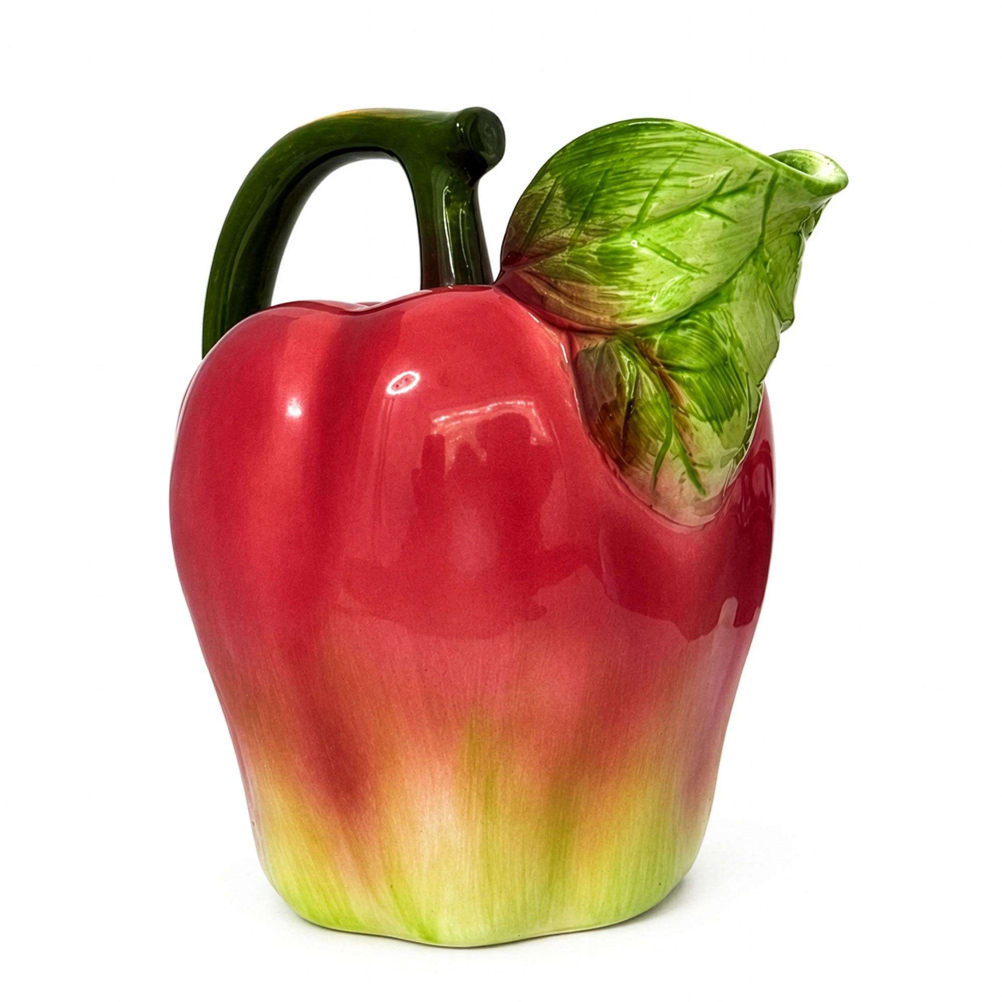 Vintage Haldon Group Hand-Painted Ceramic Apple Pitcher — image 8