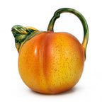Vintage Italian Hand-Painted Peach Ceramic Pitcher — image 2