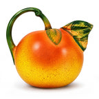 Vintage Italian Hand-Painted Peach Ceramic Pitcher — image 6