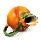 Vintage Italian Hand-Painted Peach Ceramic Pitcher — image 7