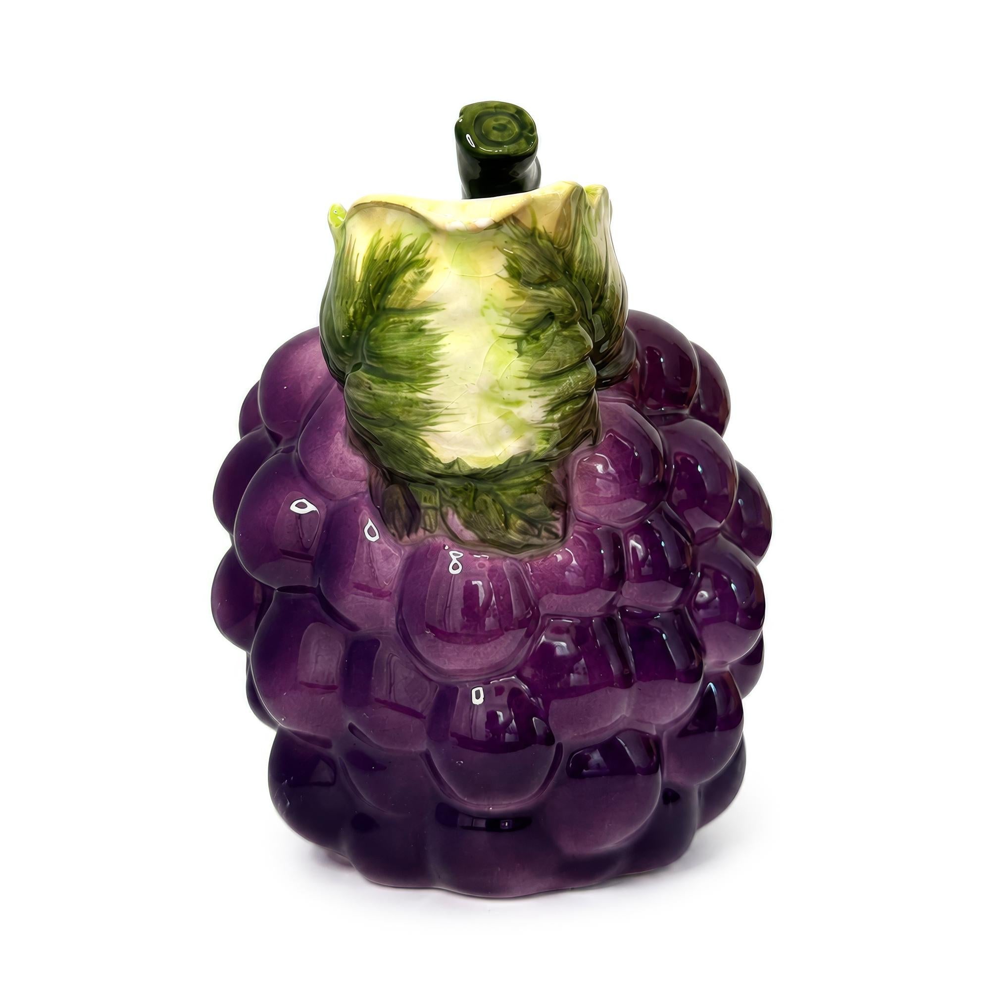 Vintage Haldon Group Hand-Painted Ceramic Grapes Pitcher — image 4