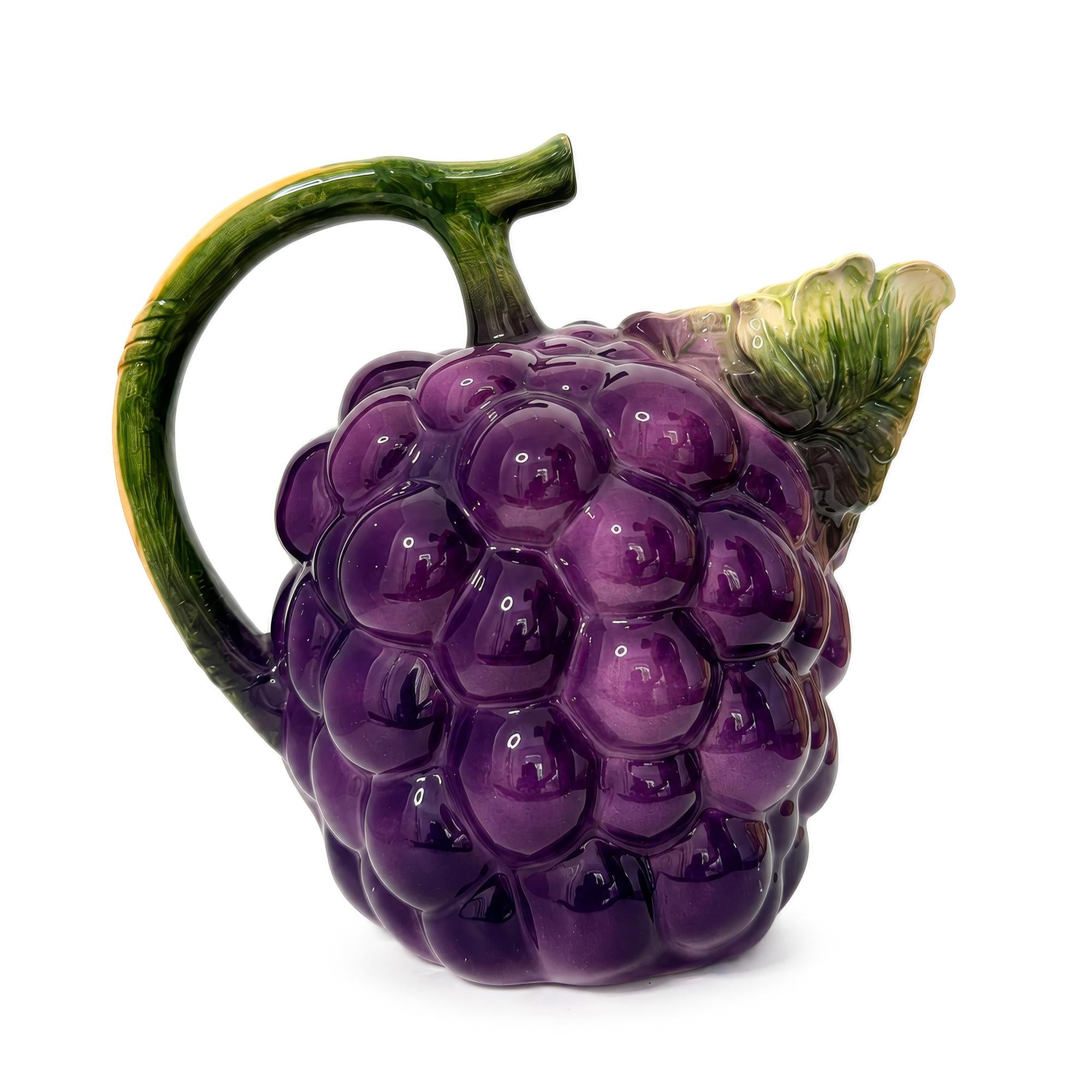 Vintage Haldon Group Hand-Painted Ceramic Grapes Pitcher — image 6