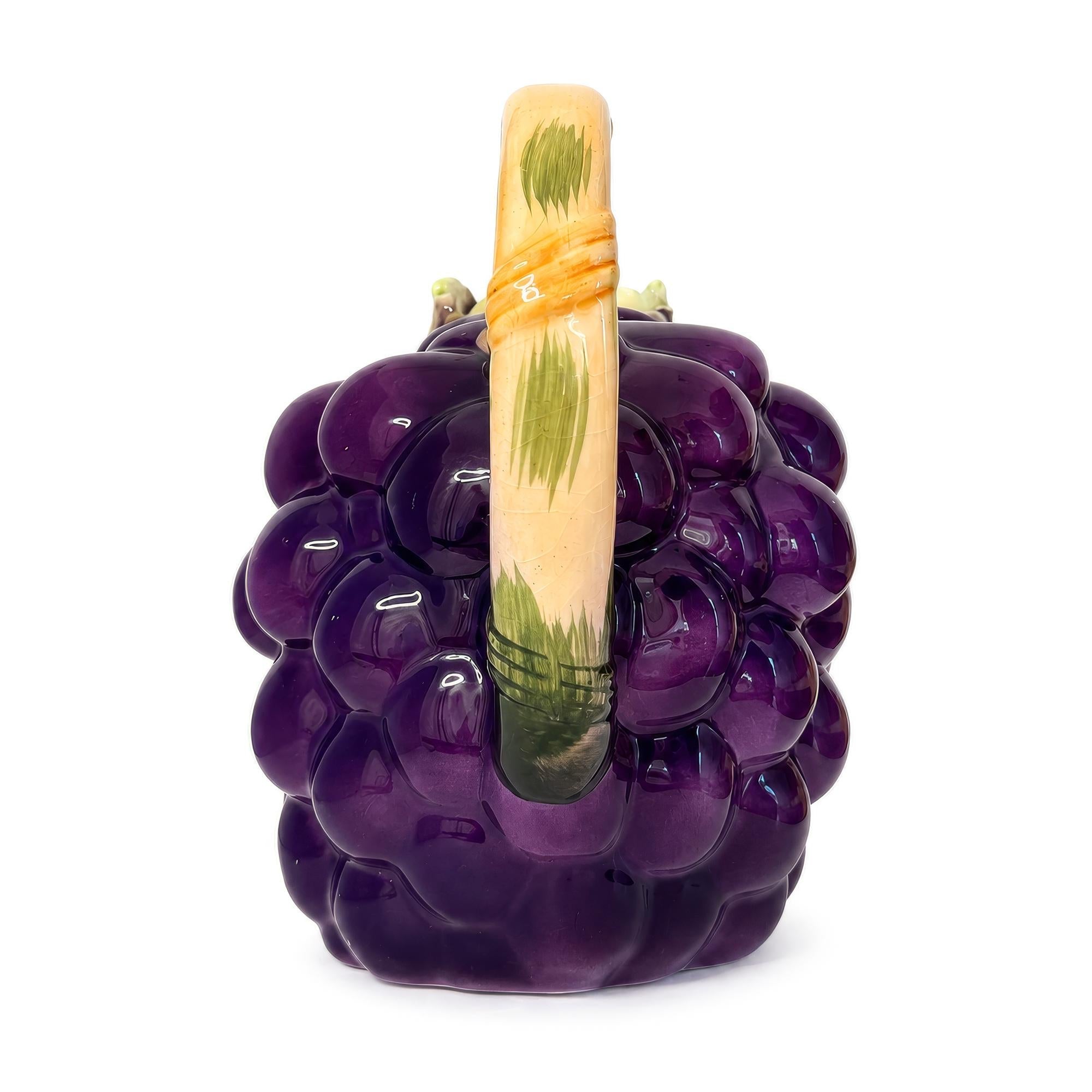 Vintage Haldon Group Hand-Painted Ceramic Grapes Pitcher — image 7