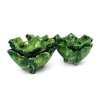 Set of Six Vintage Vietri Hand-Painted Italian Leaf Bowls — image 2