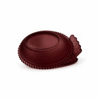 Cranberry Frosted Glass Hen-on-Nest Dish, Vintage USA Accent — image 8