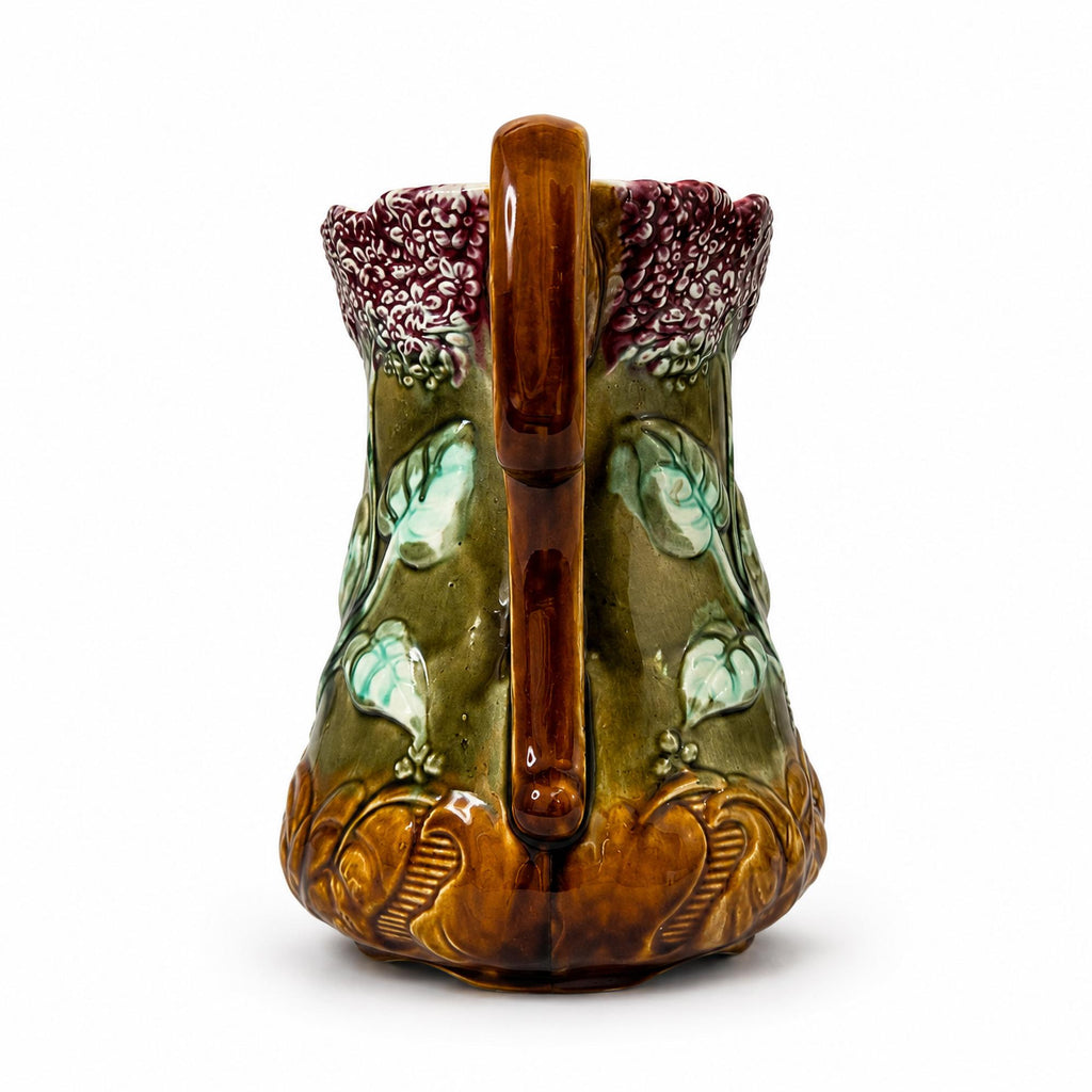 Antique French Majolica Pitcher by Frie Onnaing, Art Nouveau, c. 1900 — image 5