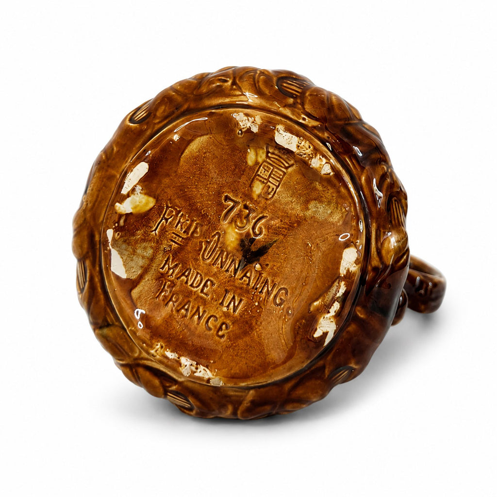 Antique French Majolica Pitcher by Frie Onnaing, Art Nouveau, c. 1900 — image 7