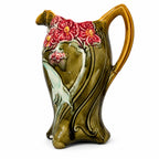 French Art Nouveau Majolica Floral Pitcher by Frie Onnaing, Circa 1900 — image 4