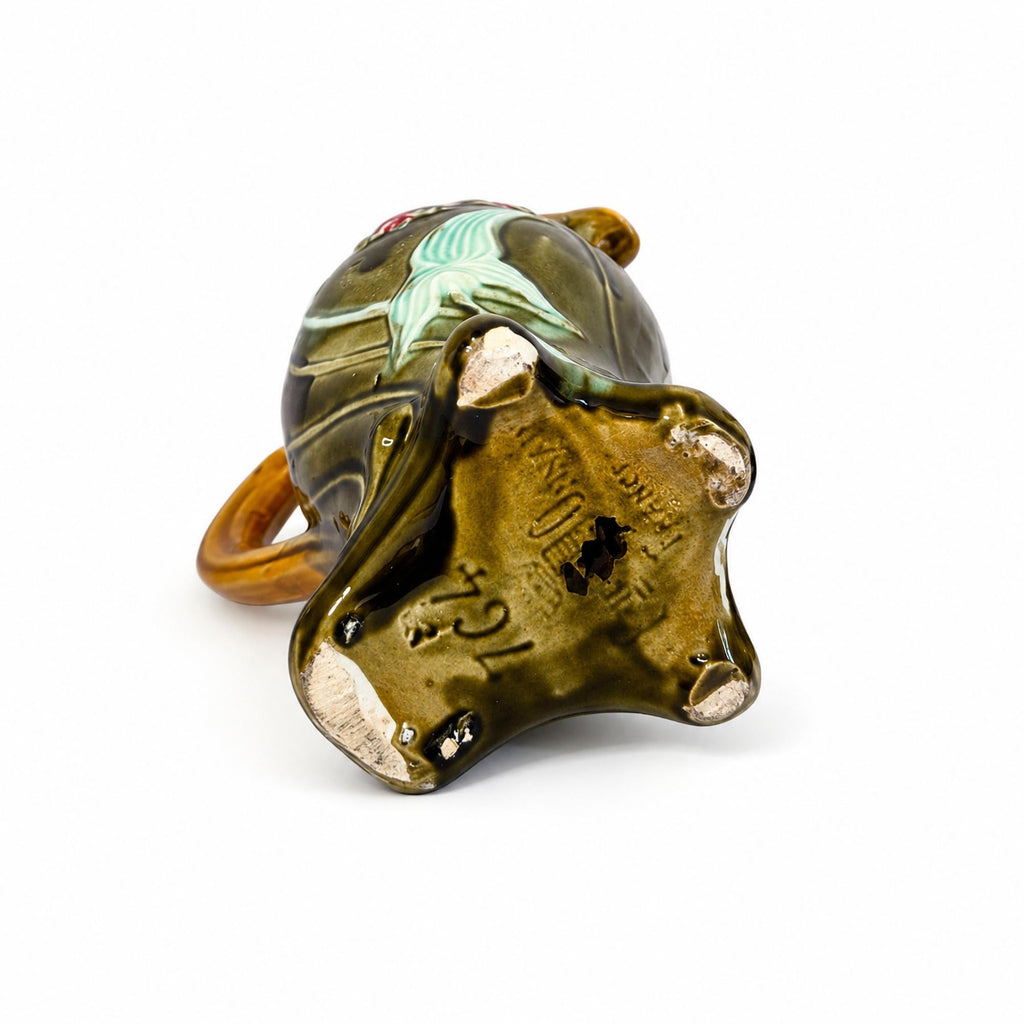 French Art Nouveau Majolica Floral Pitcher by Frie Onnaing, Circa 1900 — image 7