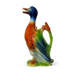Antique French Majolica Pitcher by Saint Clément, Duck Form, 1920 — image 5