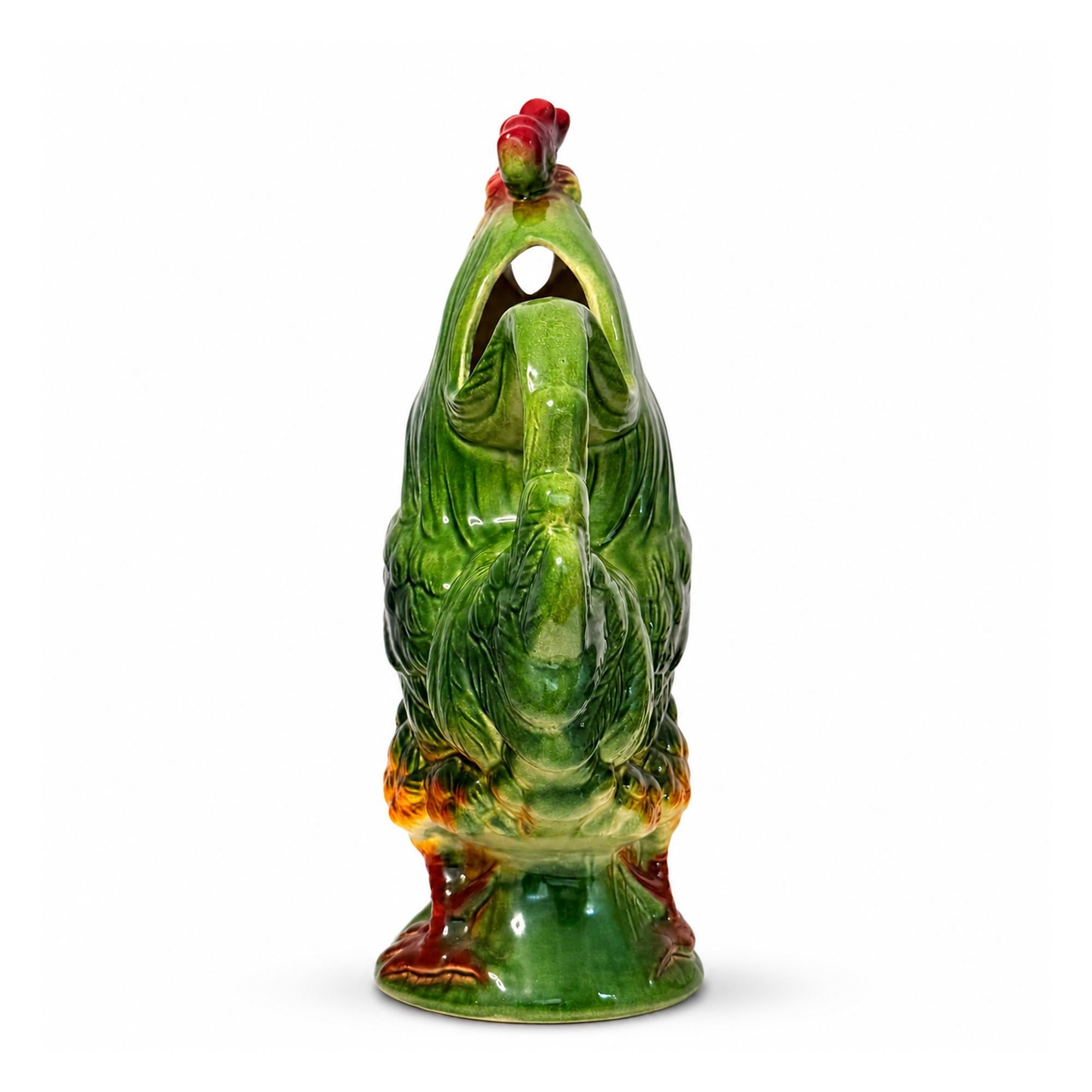 Vintage St. Clement French Majolica Rooster Pitcher No. 7430 — image 6