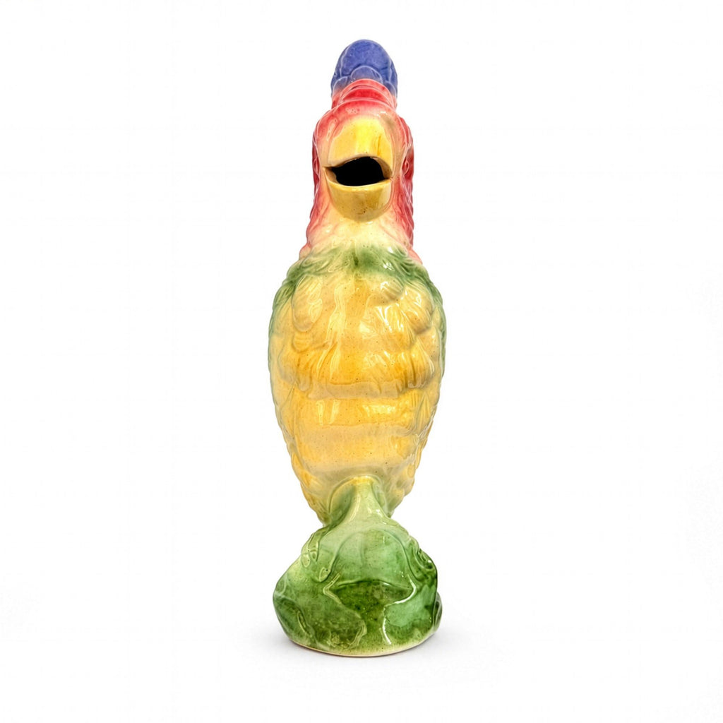Vintage St. Clement French Majolica Cockatoo Pitcher — image 4