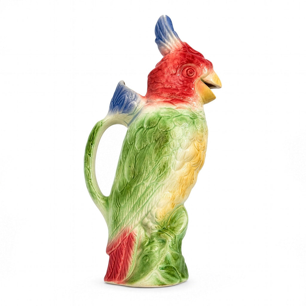 Vintage St. Clement French Majolica Cockatoo Pitcher — image 7