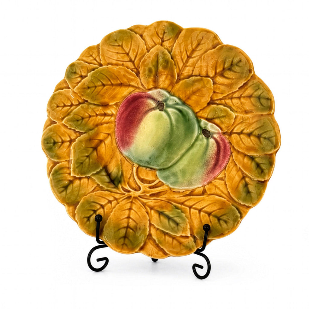 Antique French Majolica Dessert Service by Sarreguemines, Set of Four — image 3