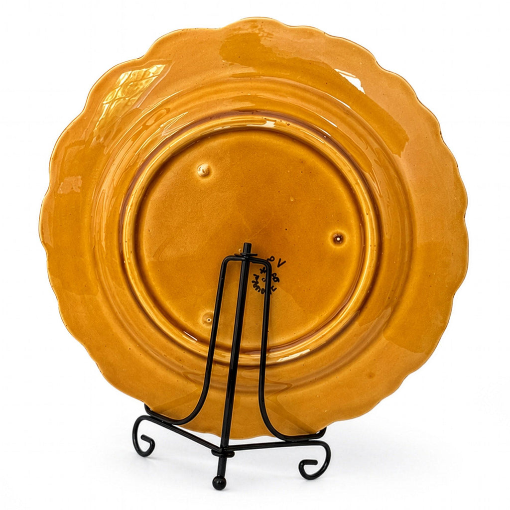 Antique French Majolica Dessert Service by Sarreguemines, Set of Four — image 4