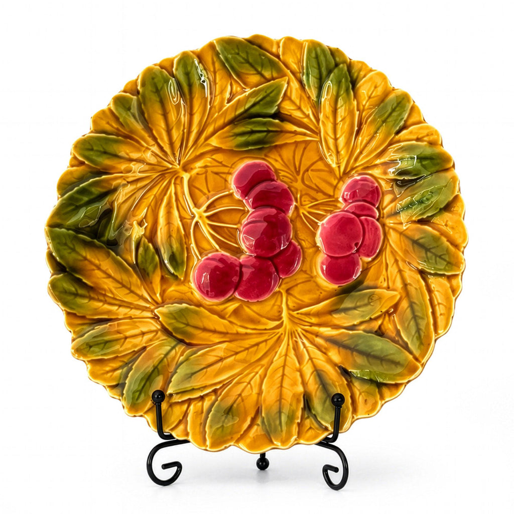 Antique French Majolica Dessert Service by Sarreguemines, Set of Four — image 5