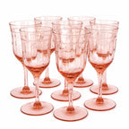 Tiffin Glass Company Pink Diamond Optic Stemware Set, 8 Pieces — image 2