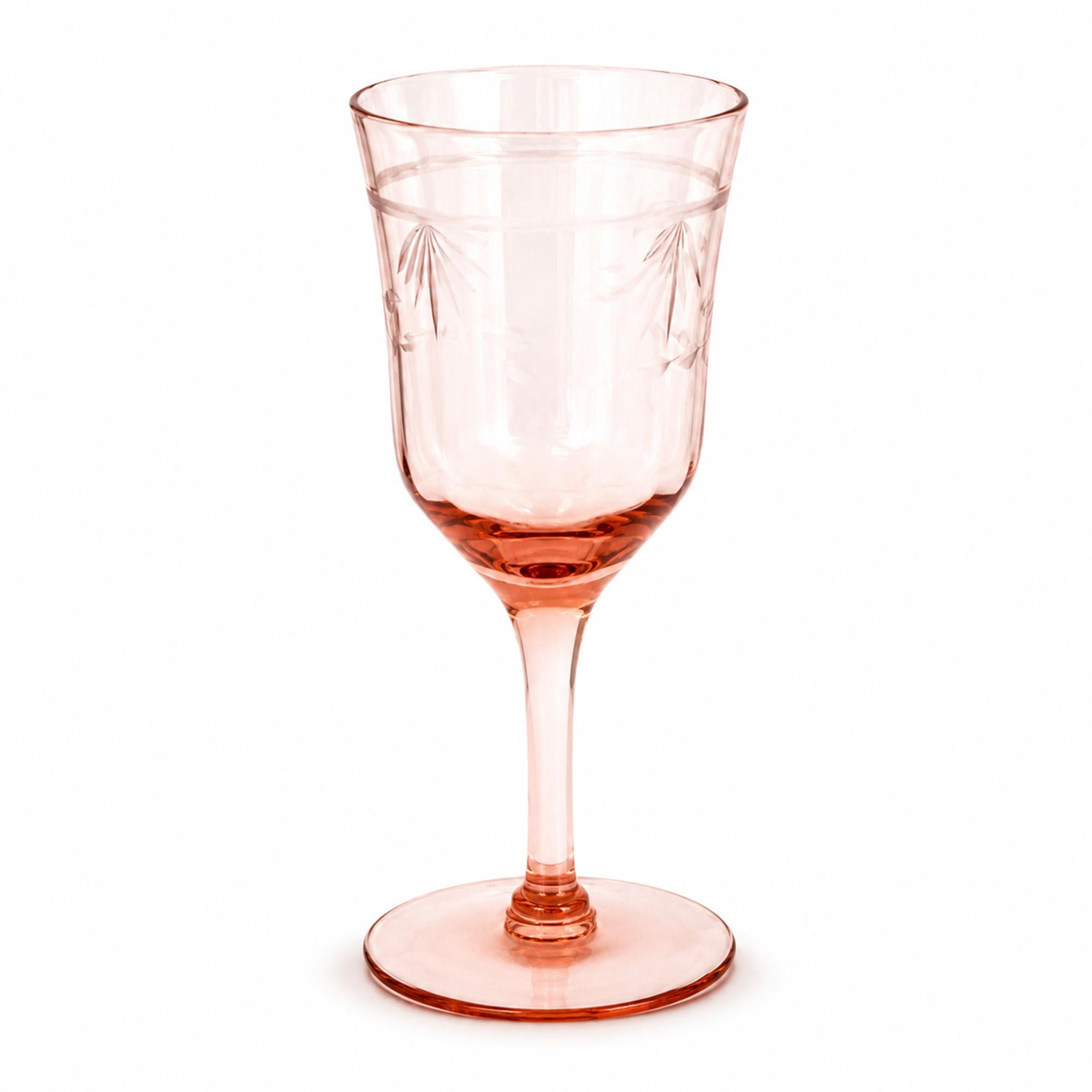 Tiffin Glass Company Pink Diamond Optic Stemware Set, 8 Pieces — image 5