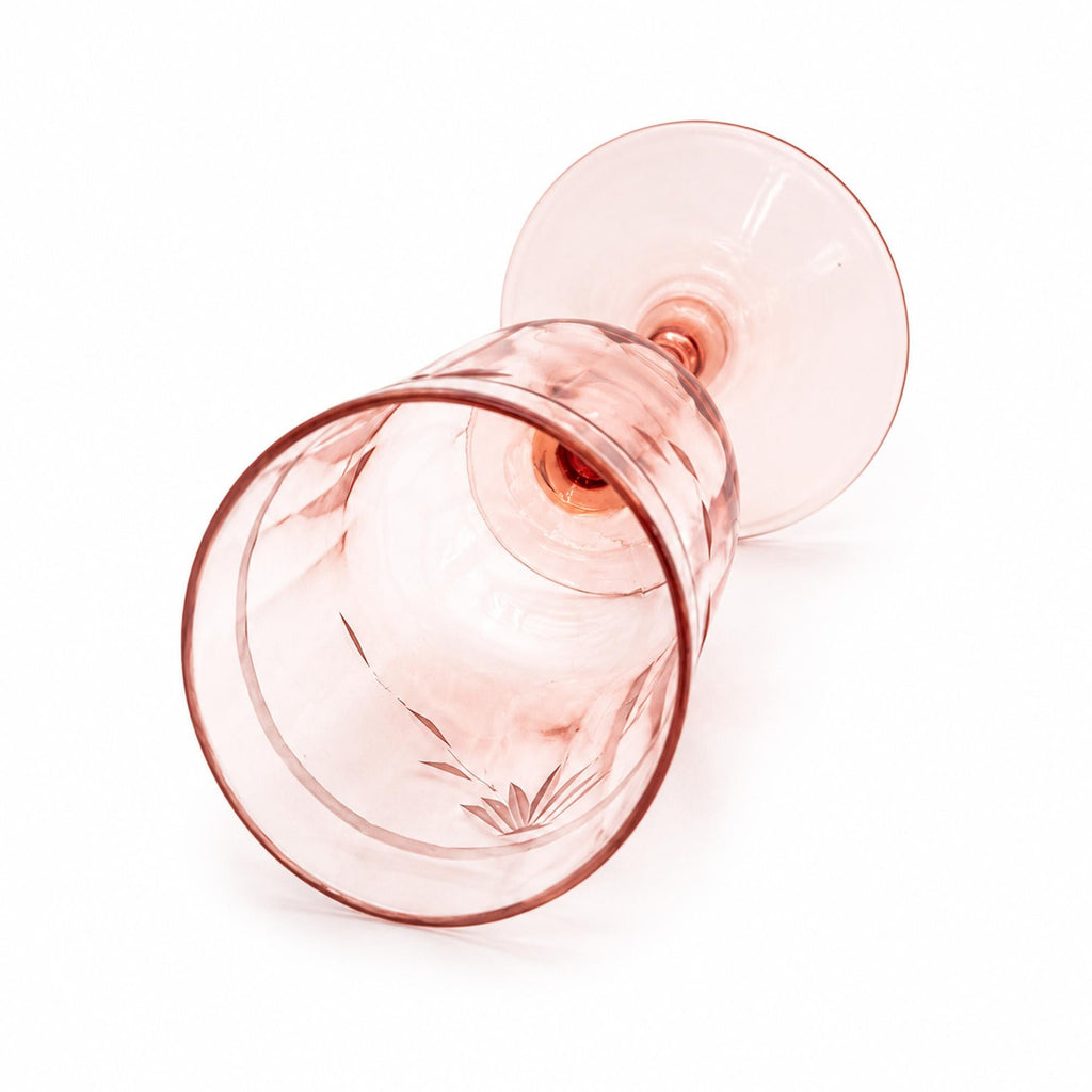 Tiffin Glass Company Pink Diamond Optic Stemware Set, 8 Pieces — image 6