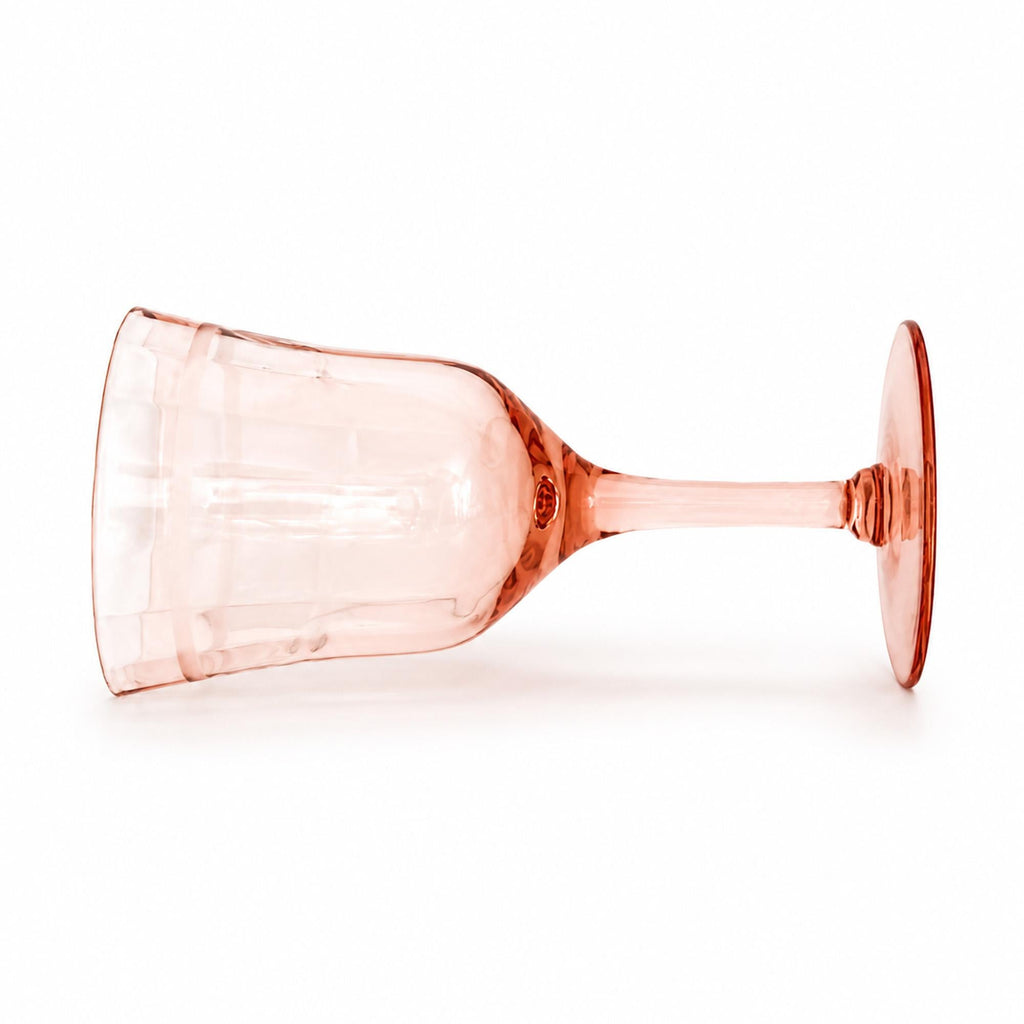 Tiffin Glass Company Pink Diamond Optic Stemware Set, 8 Pieces — image 7