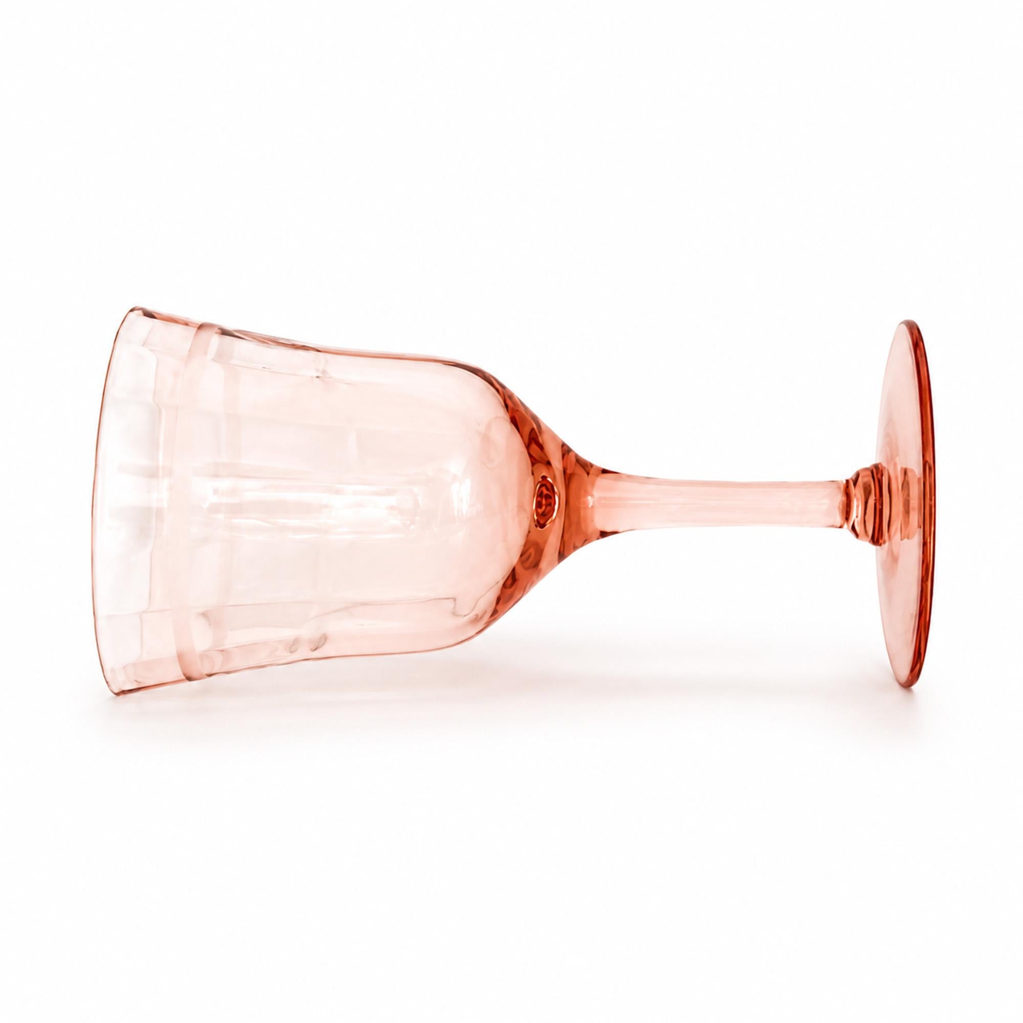 Tiffin Glass Company Pink Diamond Optic Stemware Set, 8 Pieces — image 7